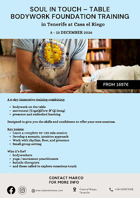 SOUL IN TOUCH – Table Bodywork Foundation Training