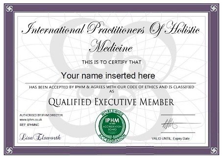 Executive Therapist example certificate